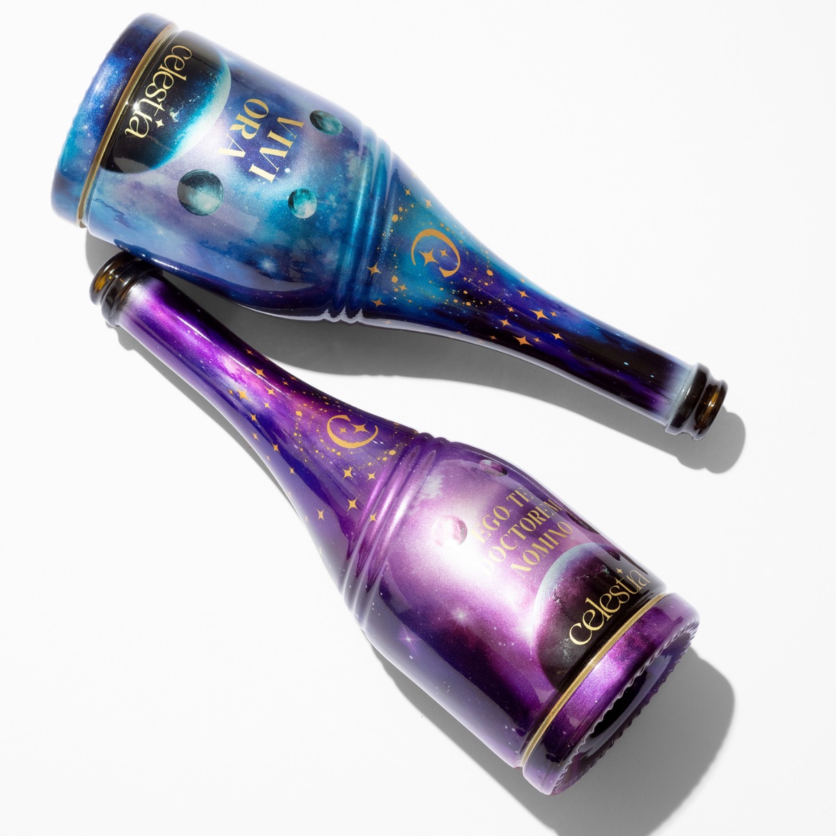 Night-sky artwork on metallic primer