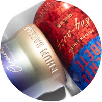 Metallic decorated bottle