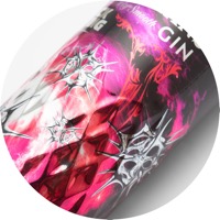 Mirror decorated bottle